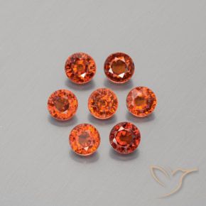 2.51ctw Natural Rojo intenso Hilo de espesartita, Redondo, VS