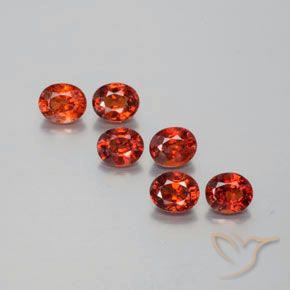 2.90ctw Natural Rojo medio Hilo de espesartita, Ovalada, VVS-VS