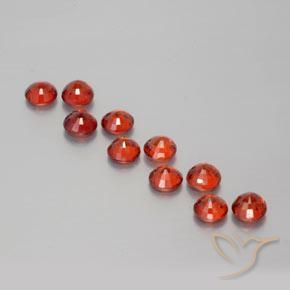Gemas de Hilo de espesartita Rojo intenso natural de 3.51 ct, Redondo, VS
