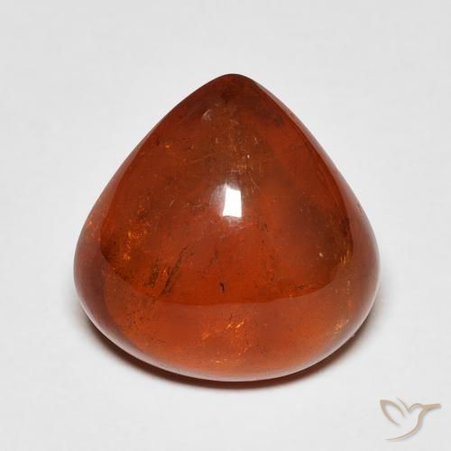 8.27ct Natural Naranja rojizo Hilo de espesartita, En forma de pera, Transparente