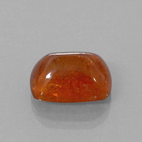 Hilo de espesartita Ámbar naranja natural de 11.19 ct, Corte Cojín, Transparente