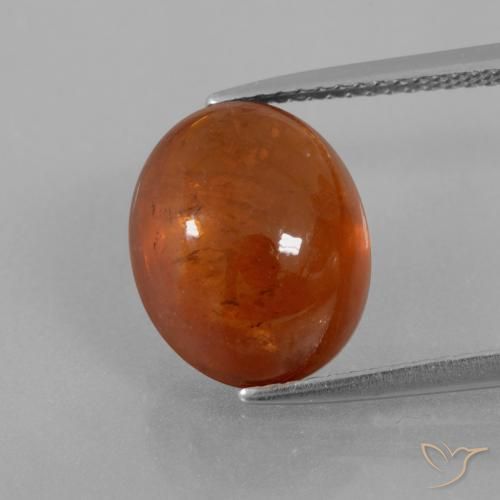 9.50ct Natural Naranja cálido Hilo de espesartita, Ovalada, Transparente