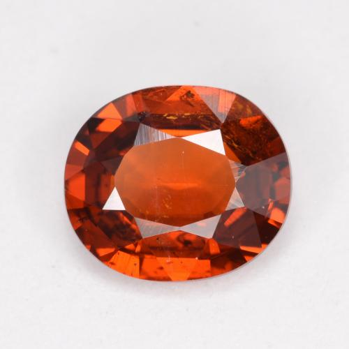 Granate espesartita naranja natural de 1,20 ct, corte óvalo, VS