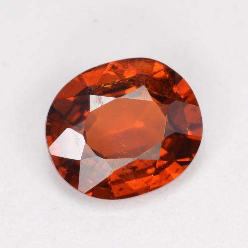 Granate espesartita naranja natural de 1,20 ct, corte óvalo, VS
