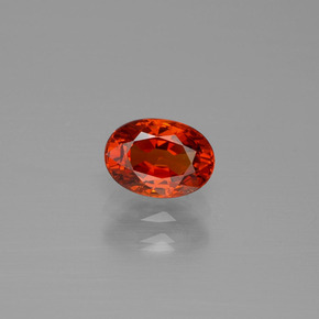 Granate espesartita naranja natural de 1,17 ct, corte óvalo, VS