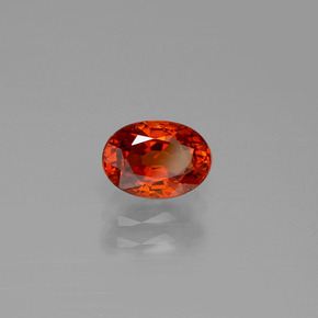 Granate espesartita naranja natural de 1,17 ct, corte óvalo, VS