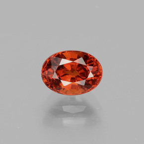 Hilo de espesartita Naranja rojizo natural de 1.58 ct, Corte Óvalo, VS