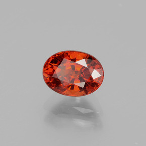 Hilo de espesartita Naranja rojizo natural de 1.58 ct, Corte Óvalo, VS