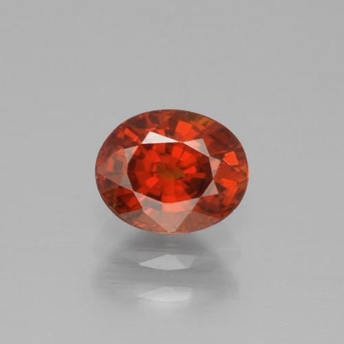 Granate espesartita rojo natural de 1,22 ct, corte óvalo, VVS-VS