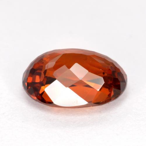 Granate espesartita rojo natural de 1,59 ct, corte óvalo, VS