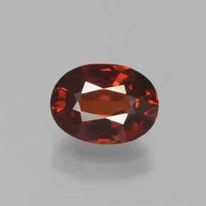 Hilo de espesartita Rojo sangre intenso natural de 1.92 ct, Corte Óvalo, VS