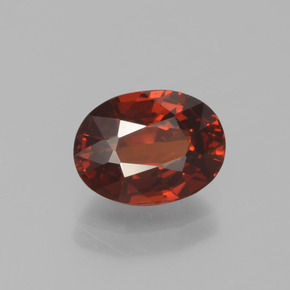 Hilo de espesartita Rojo sangre intenso natural de 1.92 ct, Corte Óvalo, VS