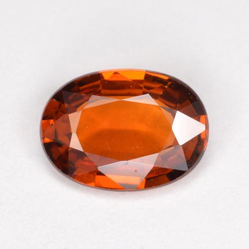 Granate espesartita naranja natural de 0,98 ct, corte óvalo, VVS-VS