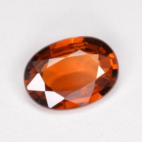 Granate espesartita naranja natural de 0,98 ct, corte óvalo, VVS-VS
