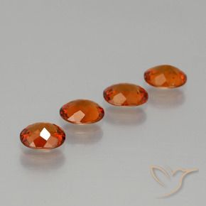 Gemas de Hilo de espesartita Naranja fuego natural de 2.00 ct, Ovalada, VS