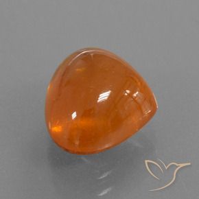 Granate espesartita naranja natural de 7,49 ct, en forma de pera, transparente