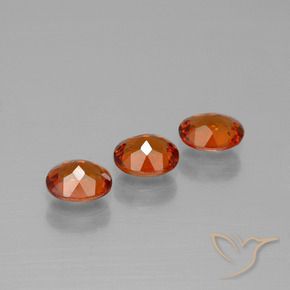 Gemas de Hilo de espesartita Naranja medio natural de 1.64 ct, Ovalada, VS