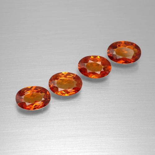 Gemas de Hilo de espesartita Naranja rojizo natural de 2.28 ct, Corte Óvalo, VS