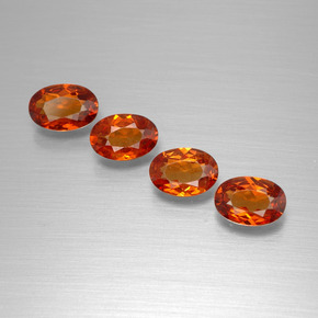 Gemas de Hilo de espesartita Naranja rojizo natural de 2.28 ct, Corte Óvalo, VS