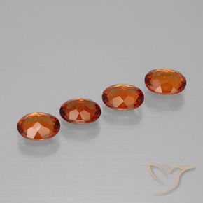 Gemas de granate espesartita naranja natural de 2,95 ct, corte óvalo, VVS-VS