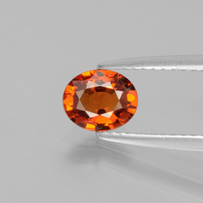Hilo de espesartita Naranja natural de 0.77 ct, Corte Óvalo, VVS