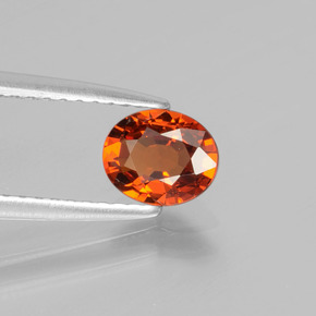Hilo de espesartita Naranja natural de 0.77 ct, Corte Óvalo, VVS