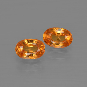 Gemas de granate espesartita naranja natural de  ct, corte óvalo, VS