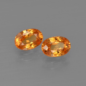 Gemas de granate espesartita naranja natural de  ct, corte óvalo, VS