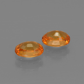 Gemas de granate espesartita naranja natural de  ct, corte óvalo, VS