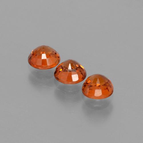 Gemas de granate espesartita naranja natural de 1,82 ct, corte redondo, VS