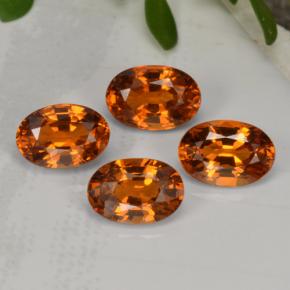 Gemas de granate espesartita naranja natural de 2,95 ct, corte óvalo, VVS-VS