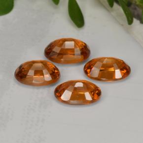 Gemas de granate espesartita naranja natural de 2,95 ct, corte óvalo, VVS-VS
