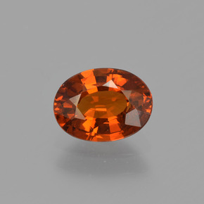 Hilo de espesartita Rojo fuego natural de 1.11 ct, Corte Óvalo, VS