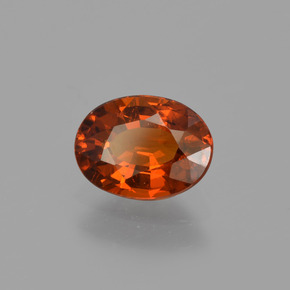 Hilo de espesartita Rojo fuego natural de 1.11 ct, Corte Óvalo, VS