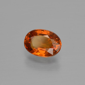 Granate espesartita naranja natural de 1,09 ct, corte óvalo, VS-SI