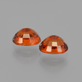 Gemas de granate espesartita naranja natural de  ct, corte óvalo, VS