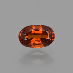 Hilo de espesartita Naranja rojizo natural de 1.00 ct, Corte Óvalo, VS