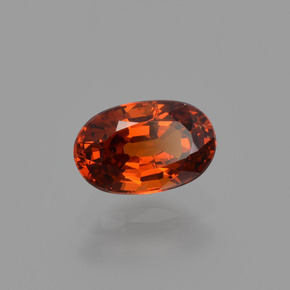 Hilo de espesartita Naranja rojizo natural de 1.00 ct, Corte Óvalo, VS