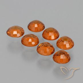 Gemas de Hilo de espesartita Naranja fuego natural de 2.71 ct, Redondo, VS