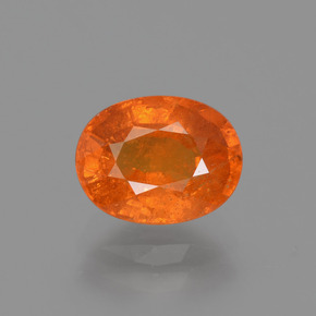 Hilo de espesartita Naranja claro natural de 2.25 ct, Corte Óvalo, SI