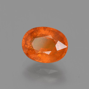 Hilo de espesartita Naranja claro natural de 2.25 ct, Corte Óvalo, SI