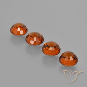 Gemas de Hilo de espesartita Naranja rojizo natural de 2.61 ct, Redondo, VS
