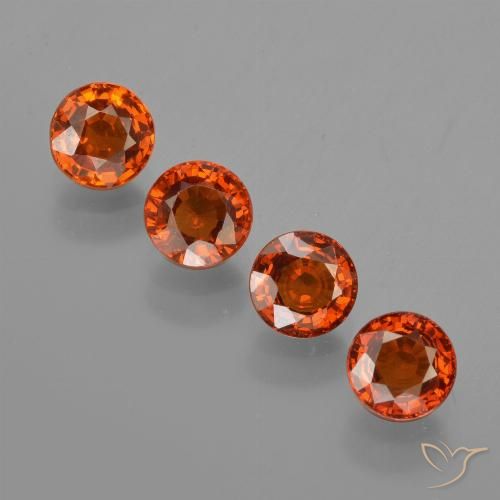 2.43ctw Natural Naranja oscuro Hilo de espesartita, Redondo, VS