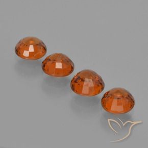 Gemas de Hilo de espesartita Naranja oscuro natural de 2.29 ct, Redondo, VS