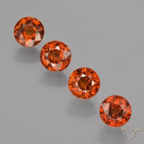 2.68ctw Natural Naranja oscuro Hilo de espesartita, Redondo, VS