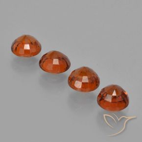 Gemas de Hilo de espesartita Naranja oscuro natural de 2.68 ct, Redondo, VS