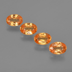 Gemas de granate espesartita naranja natural de  ct, corte óvalo, VS
