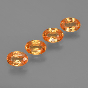 Gemas de granate espesartita naranja natural de  ct, corte óvalo, VS