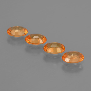 Gemas de granate espesartita naranja natural de  ct, corte óvalo, VS