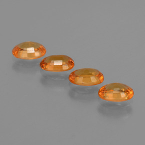Gemas de Hilo de espesartita Naranja claro natural de 2.51 ct, Corte Óvalo, VS
